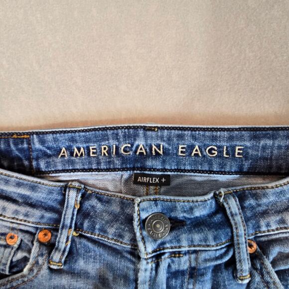 American Eagle Airflex+ Slim Straight Leg Stretch Denim Jeans Mens 30x30 - Picture 5 of 15